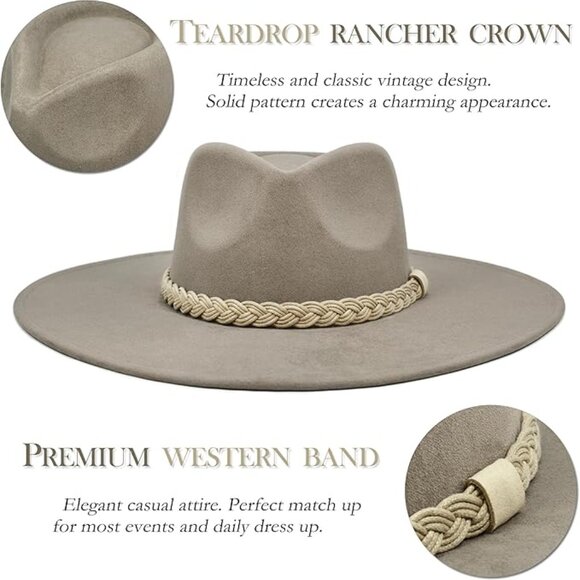 Big Wide Brim Western Hat NEW main image 6